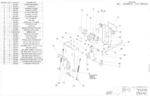 Diamondback Model 100 24" Face Plate Cart Tipper Parts