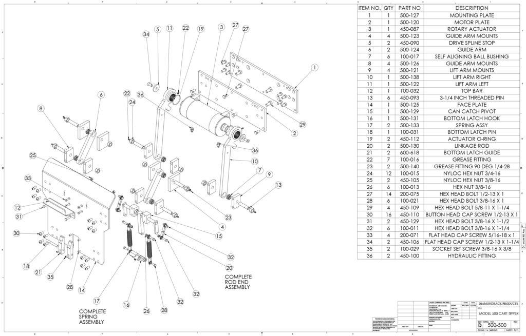 Replacement Cart Lifter Parts Diamondback Products